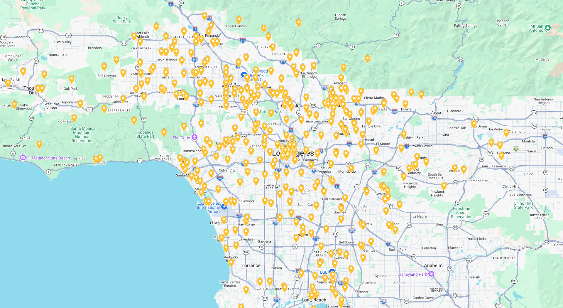 Service Areas